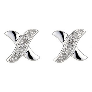 Silver & Diamond Kiss EarringsSilver & Diamond Kiss Earrings