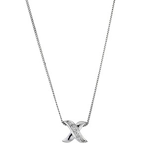 Silver & Diamond Pendant NecklaceSilver & Diamond Pendant Necklace