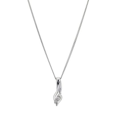 Silver & Diamond Pendant Necklace - Product number 8956782