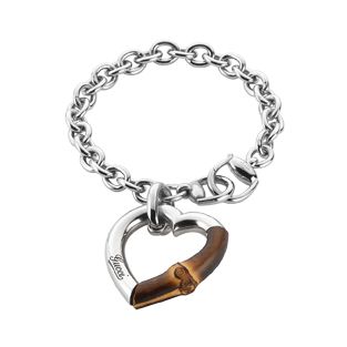 Gucci Bamboo sterling silver heart bracelet 17cm - Product number 8956979