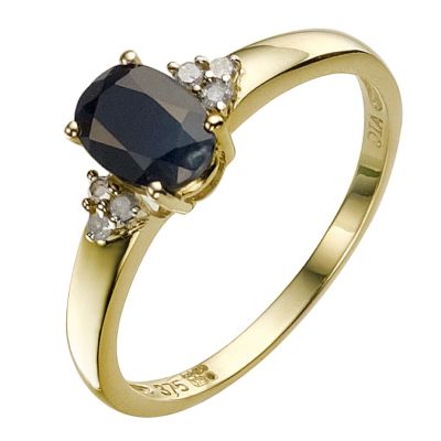 9ct Yellow Gold Sapphire 