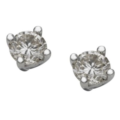Platinum 1 carat diamond earrings - Product number 8960127