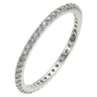 9ct White Gold Third Carat Diamond Eternity Ring