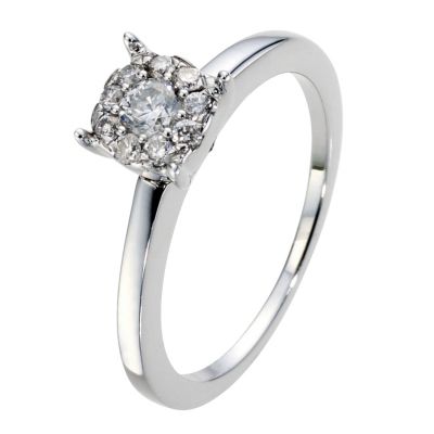 9ct White Gold 1/4ct Diamond Solitaire Ring - Product number 8961301