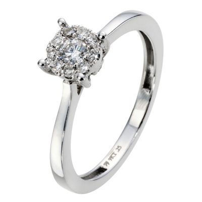 9ct White Gold 1/3 Carat Diamond Solitiare - Product number 8961565