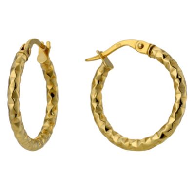 Unbranded 9ct Yellow Gold Creole Earrings 15mm