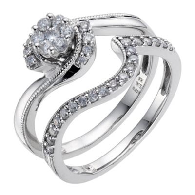 Perfect Fit 9ct White Gold 0.40 Carat Diamond Bridal SetPerfect Fit 9ct White Gold 0.40 Carat Diamon