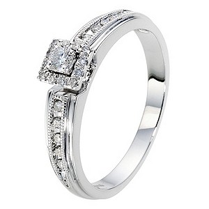 9ct White Gold 1/6 Carat Diamond Solitaire Ring9ct White Gold 1/6 Carat Diamond Solitaire Ring