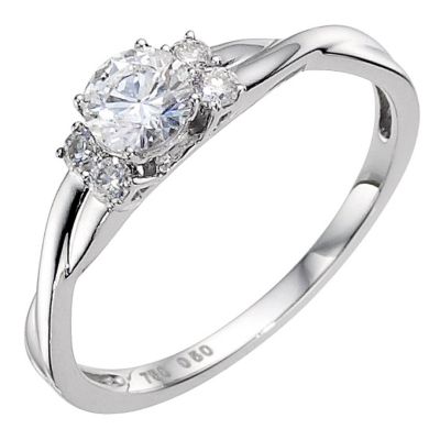 18ct White Gold 1/2 Carat Diamond Solitaire Ring