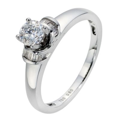 18ct White Gold 1/2 Carat Diamond Solitaire Ring
