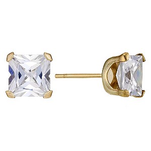 9ct Yellow Gold Cubic Zirconia 6mm Square Stud Earrings9ct Yellow Gold Cubic Zirconia 6mm Square Stu