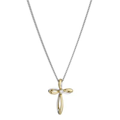 and 9ct Yellow Gold Cross Pendant