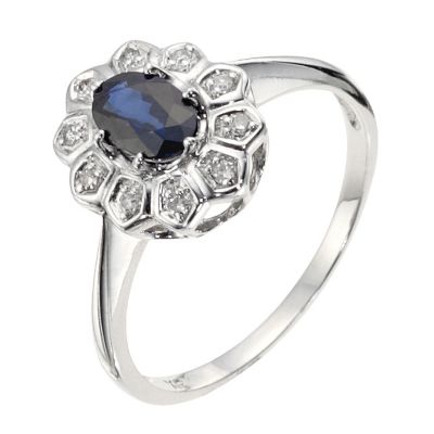 9ct White Gold, Diamond 