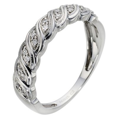 9ct White Gold Diamond Eternity Ring