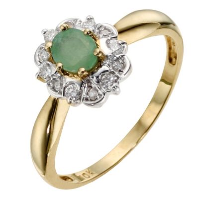 9ct Yellow Gold Diamond 