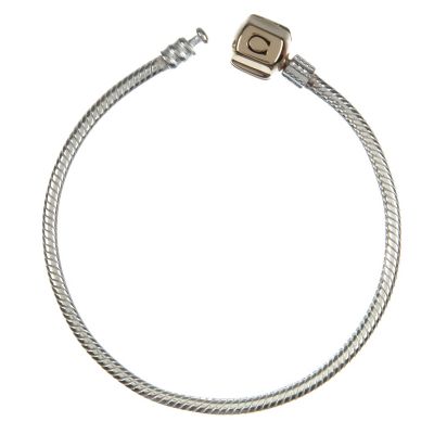 Chamilia silver & 14ct yellow gold 17cm snap bracelet - Product number 8978395