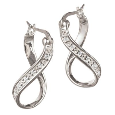 Chamilia silver & cubic zirconia infinity earrings - Product number 8978573