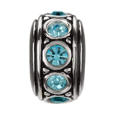 Chamilia sterling silver March birthstone wheel bead - Product number 8978751