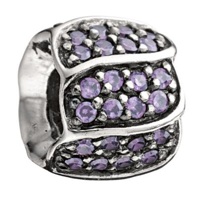 Chamilia silver jewel petals purple cubic zirconia bead - Product number 8978913