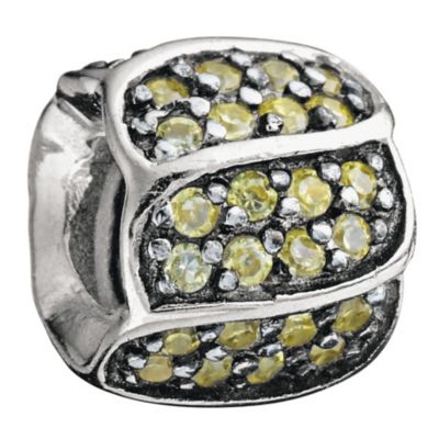 Chamilia silver jewel petals golden cubic zirconia bead - Product number 8978921