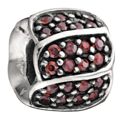 Chamilia silver jewel petals red cubic zirconia bead - Product number 8978956