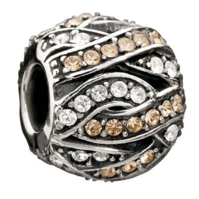 Chamilia - sterling silver Entwined clear and champagne Swarovski Crystal bead - Product number 8979014
