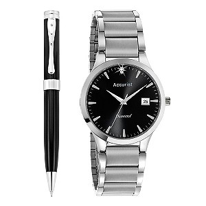 Accurist Men's Diamond Set Bracelet Watch & Pen SetAccurist Men's Diamond Set Bracelet Watch & Pen S