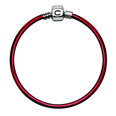 Chamilia 20.1cm silver & persimmon leather bracelet - Product number 8980241