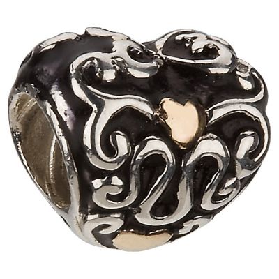 Chamilia - silver & 14ct yellow gold Heart & Soul bead - Product number 8980365