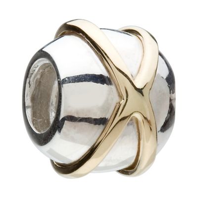 Chamilia - silver & 14ct yellow gold X bead - Product number 8980470