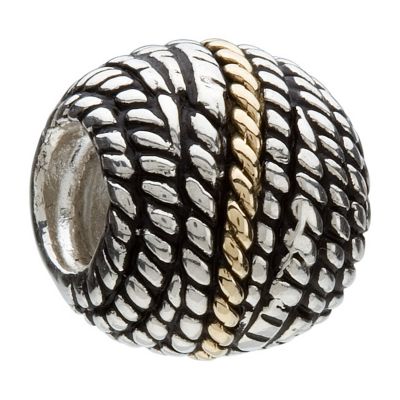 Chamilia - silver & 14ct yellow gold Rope Charm bead - Product number 8982090