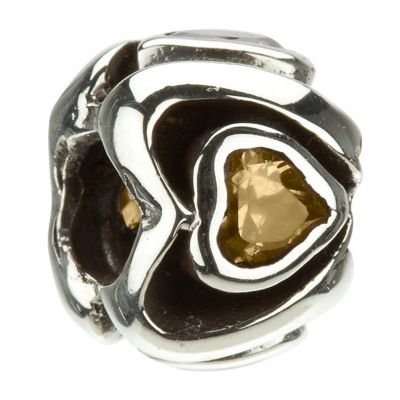 Chamilia silver mothers brown cubic zirconia heart bead - Product number 8982880