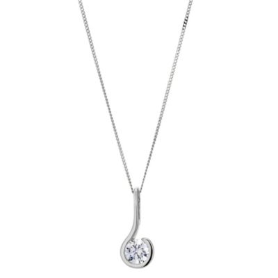 9ct white gold made with Swarovski zirconia pendant - Product number 8983372