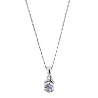 9ct white gold made with Swarovski Zirconia pendant - Product number 8983380