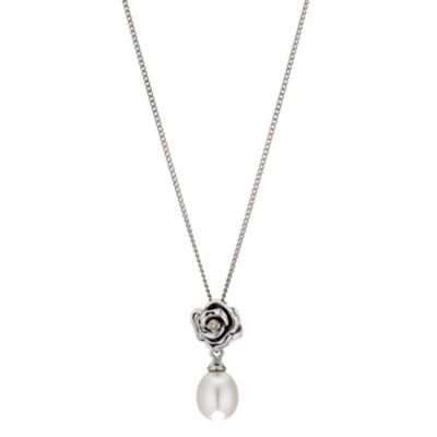 9ct white gold & cultured freshwater pearl pendant - Product number 8983607