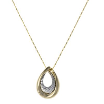 9ct two tone electroform 18" pendant - Product number 8983704