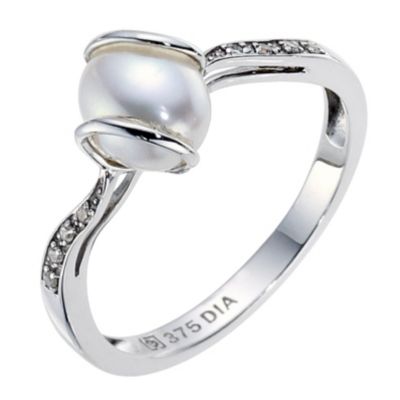 9ct white gold cultured freshwater pearl 