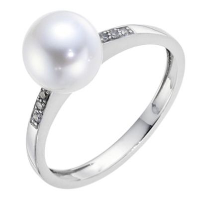 9ct white gold cultured freshwater pearl 