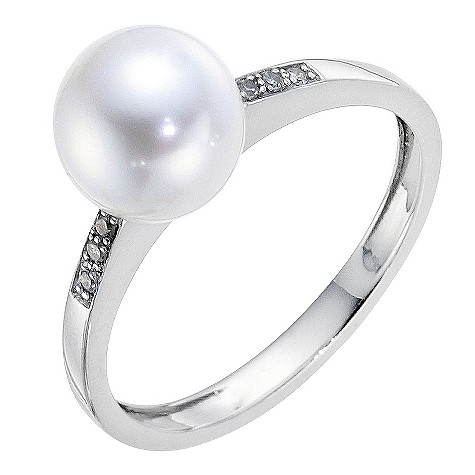 9ct white gold cultured freshwater pearl 
