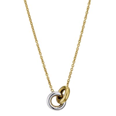 9ct yellow gold ring link necklace
