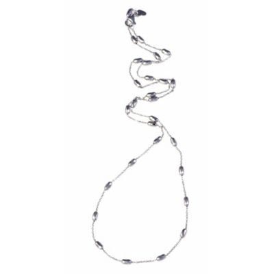 9ct white gold diamond cut station necklet 17" - Product number 8987645