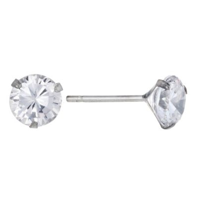 Unbranded 9ct White Gold Cubic Zirconia Martini 5mm Studs