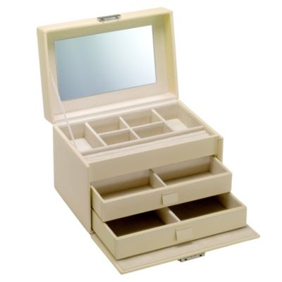 H Samuel Medium Cream Jewellery Box