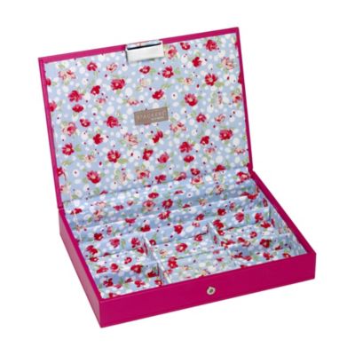 Fuscia Lidded Stack Jewellery Box