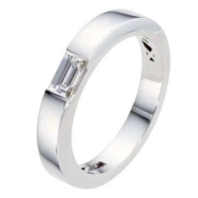 Amanda Wakeley platinum 1/3 carat baguette diamond ring