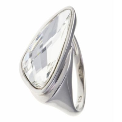 Silver tri-shape Swarovski ring - Product number 8994064