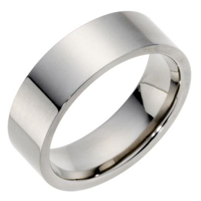 Titanium polished 7mm ring