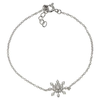 Silver & cubic zirconia snowflake bracelet - Product number 8996423