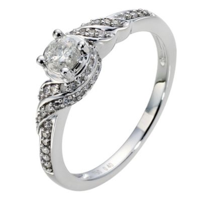 18ct White Gold 0.40 Carat Diamond Solitaire Ring