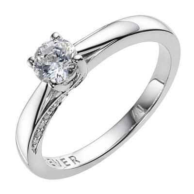 18ct White Gold 0.40 Carat Diamond Solitaire Ring